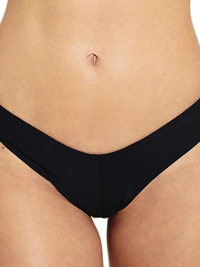 Bas de bikini tanga éco responsable Vanessa Noir
