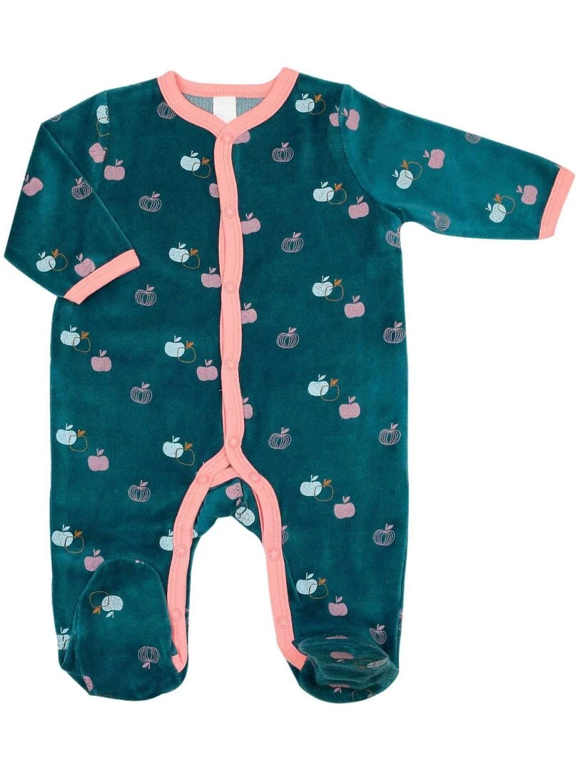 pyjama bébé motif pomme Bleu