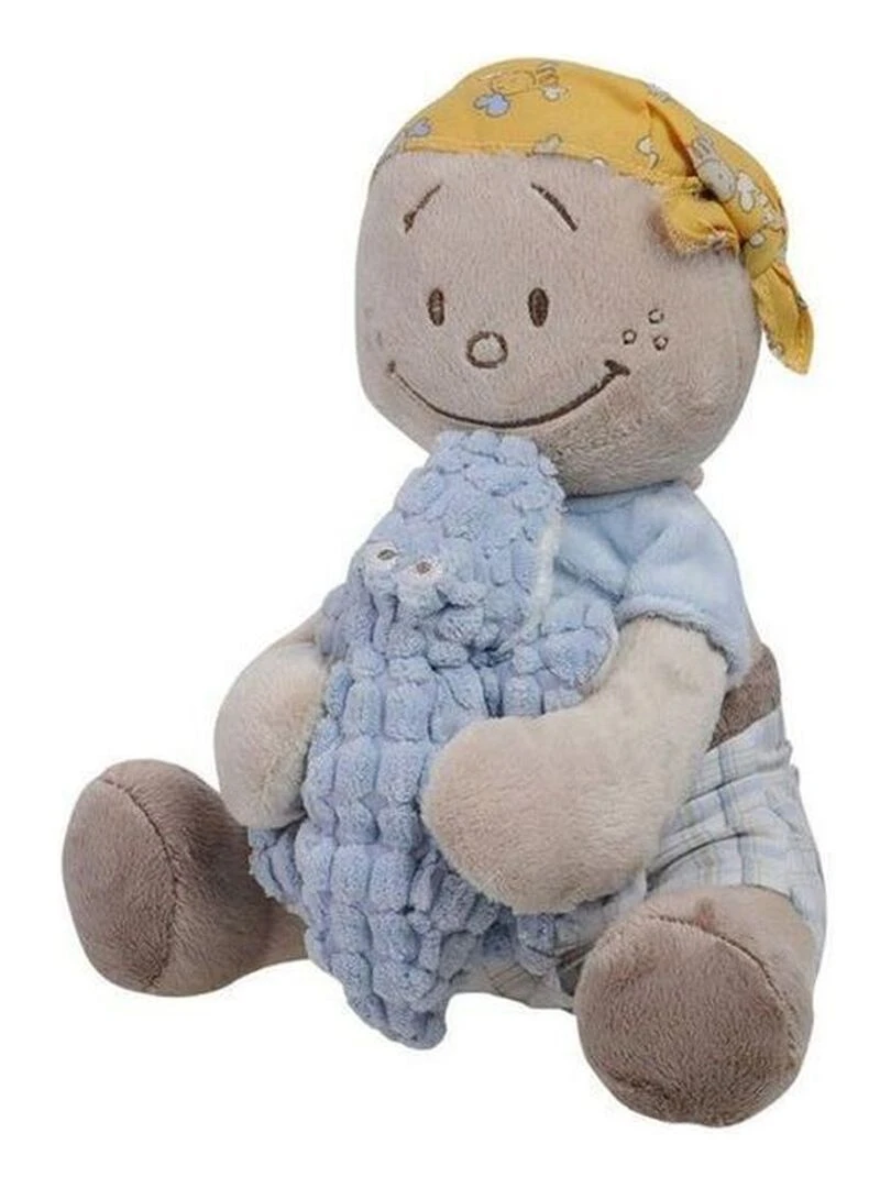 Doudou Noukies Personnage Bleu Bill & Bono Musical Bleu