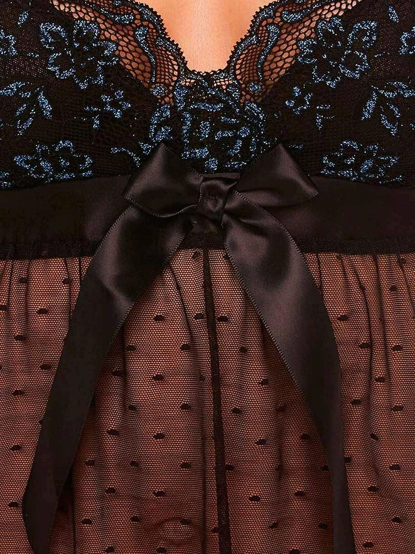 Nuisette COQUETTERIE   Brigitte Bardot Lingerie   Noir