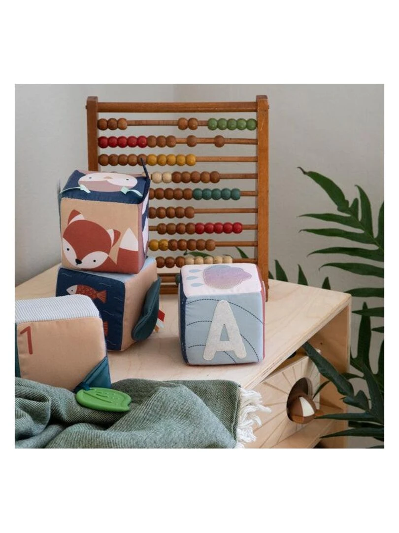 Blocs souples pour bébé Woodland (4pcs) Sebra Multicolore