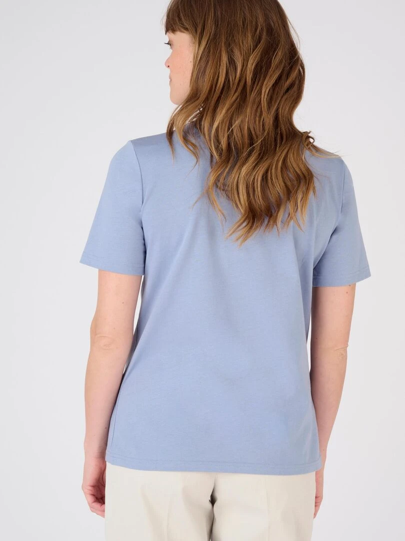 Tee shirt pur coton   Damart   Bleu
