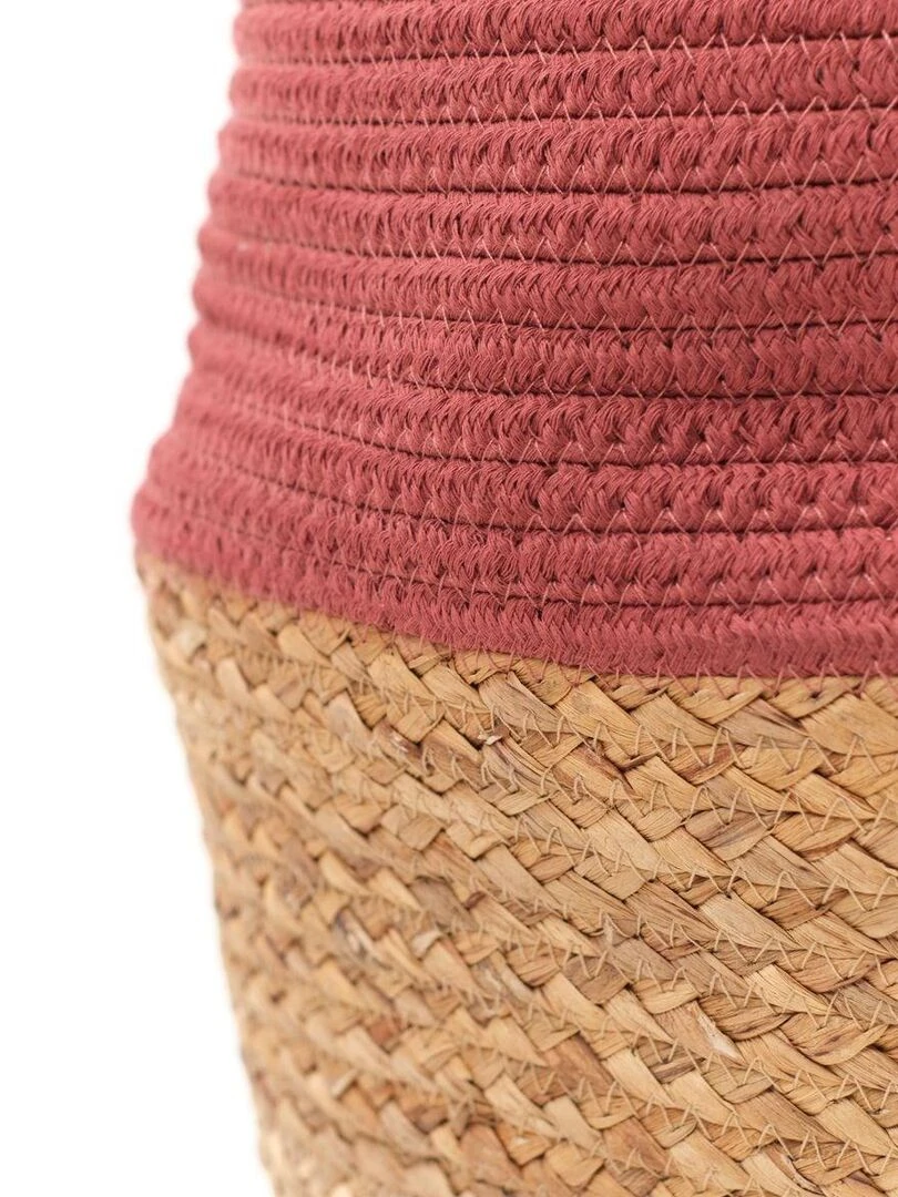 Panier long tressé 'LA FACTORY' 'TODAY'   Rouge brique