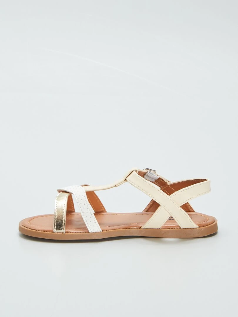 Sandales à brides fantaisies   Beige/doré