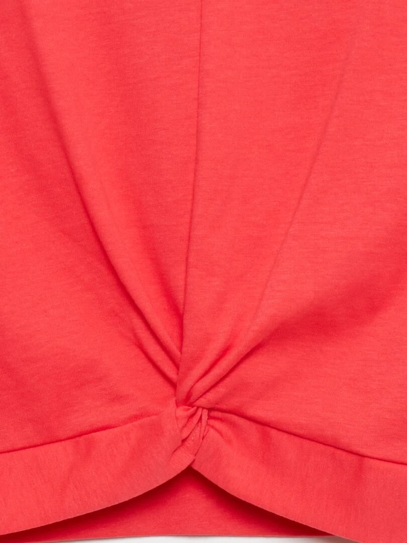 Tee shirt noué devant Rose