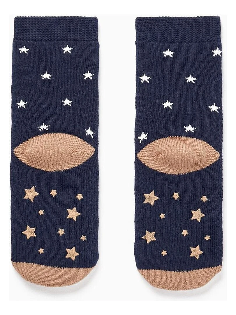 Paire de Chaussettes Antidérapantes pour Bébé Garçon 'Brillent dans le noir' TALENTS NIGHT Multicolore