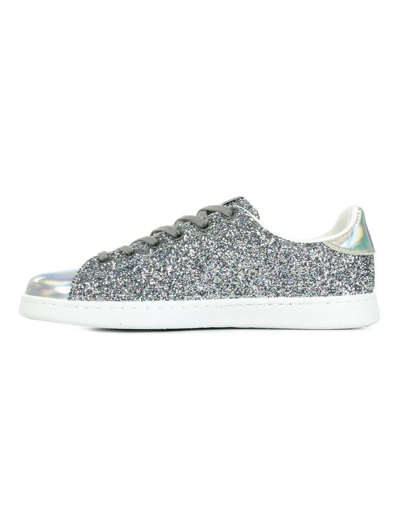 Baskets Victoria Deportivo Tennis Glitter Y Espero   Noir