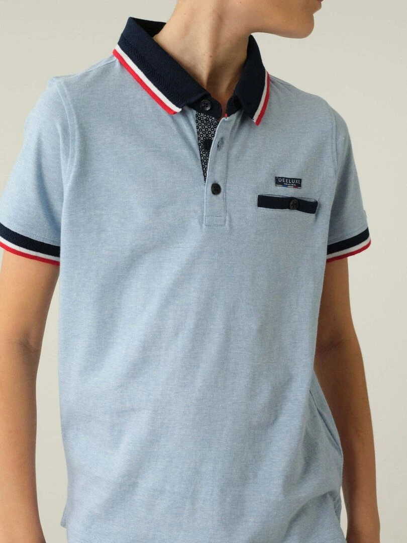 Polo en coton pour garçon 'Deeluxe'   Bleu