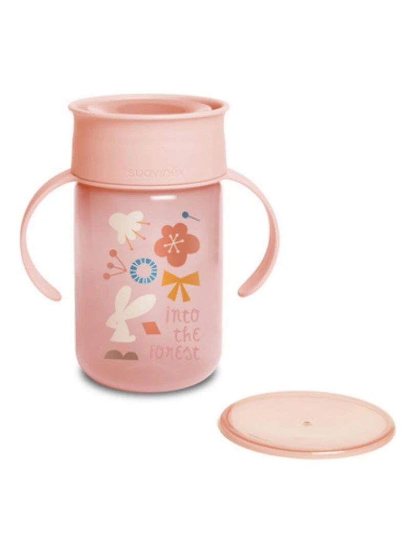 Tasse d'apprentissage 360° Into the forest rose (340 ml) Rose