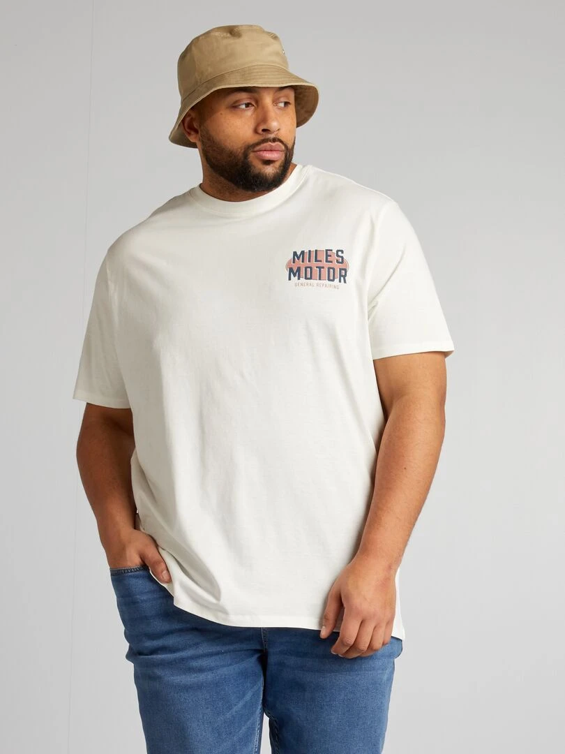 T shirt en maille jersey Blanc