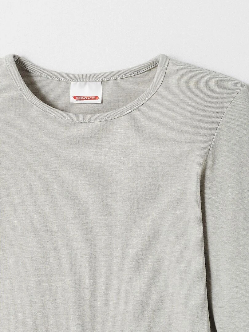 T shirt manches longues mixte Thermolactyl Sensitive Damart Gris chiné