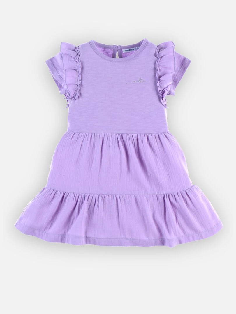Robe bi matière    Violet