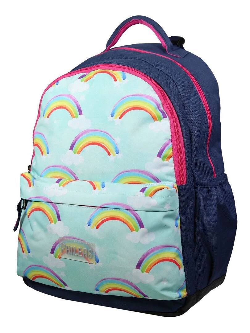 BAGTROTTER Sac à dos 2 compartiments Phileas Arc En Ciel Bleu Système Smart Comfort Bleu
