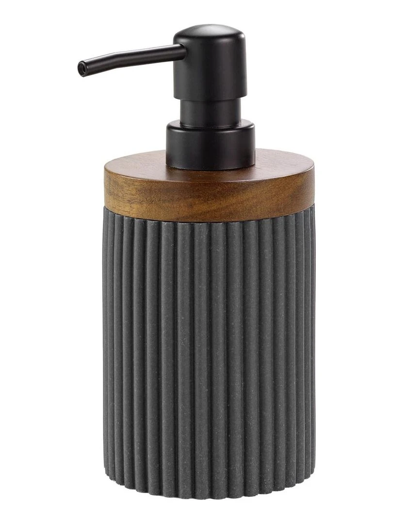Distributeur de savon en acacia Gris