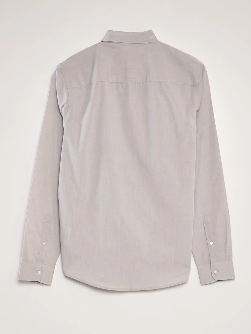 Chemise classique unie   Gris