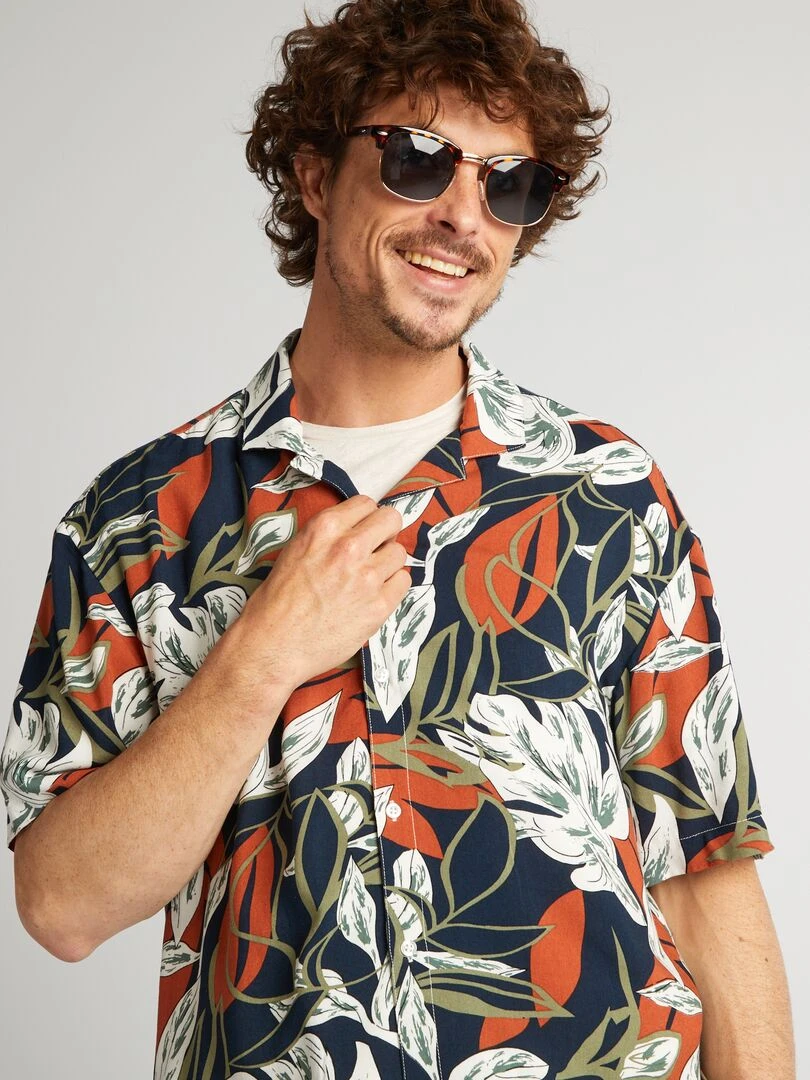 Chemise imprimée à manches courtes   Multi