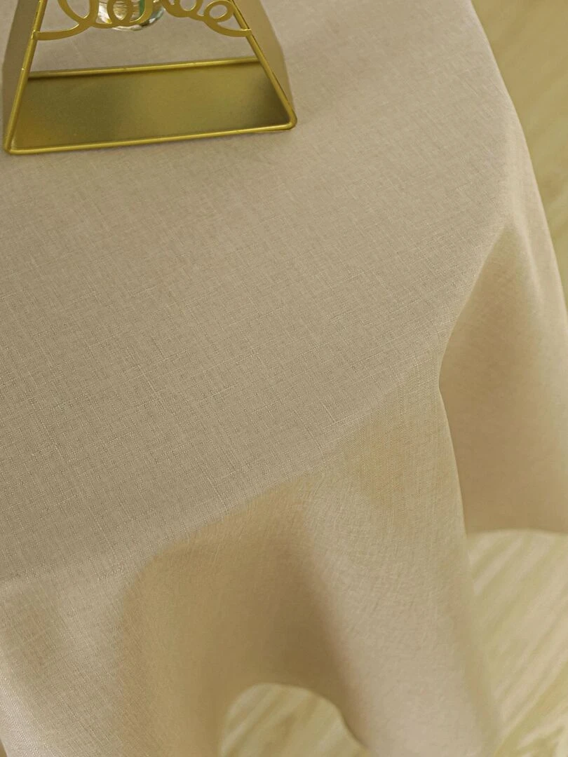 Nappe ronde infroissable et anti tâches   Beige
