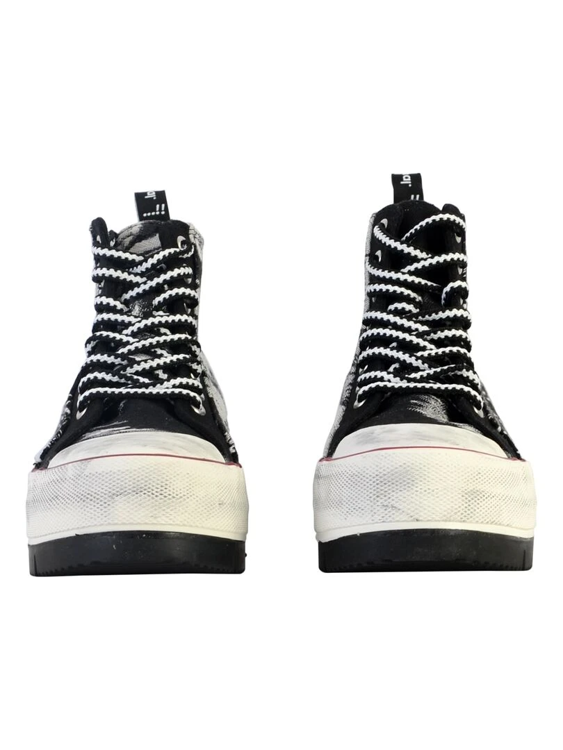 Basket Montante à Lacets Desigual Crush BN   Noir