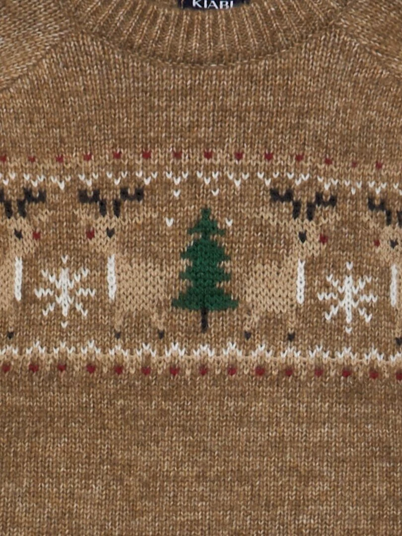 Pull de Noël avec motif fantaisie   Marron