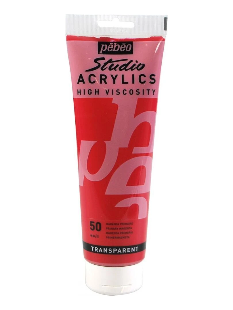Peinture acrylique transparente Magenta 250 ml N/A
