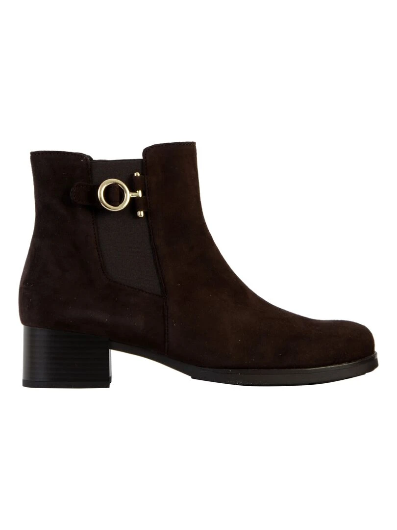 Bottine Cuir Gabor Samtchevreau Marron