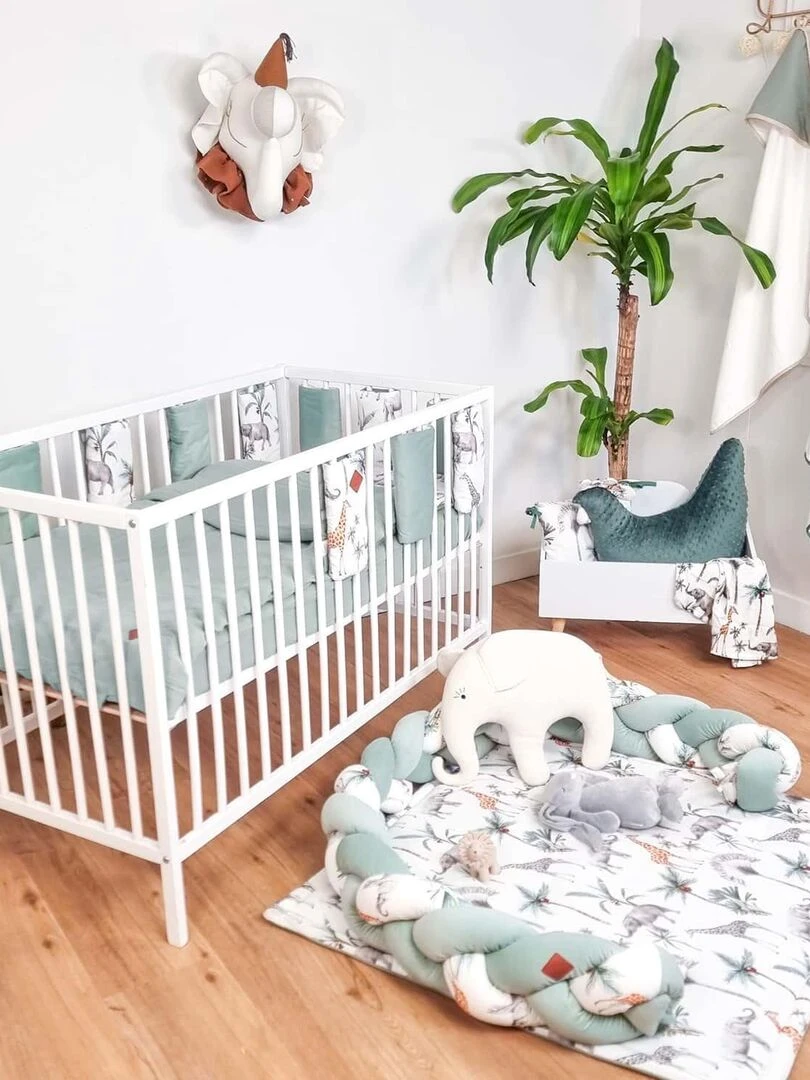 Grande cape de bain en coton et bambou  Safari   Blanc