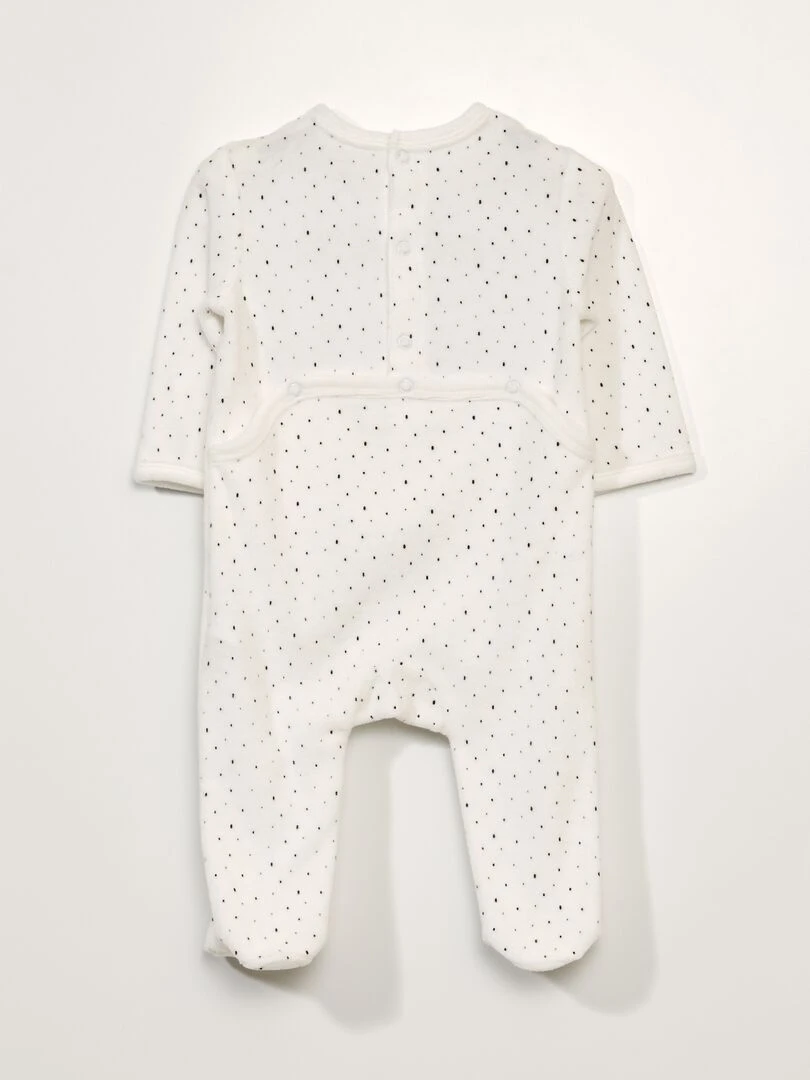 Dors bien en velours 'Mickey'   Blanc