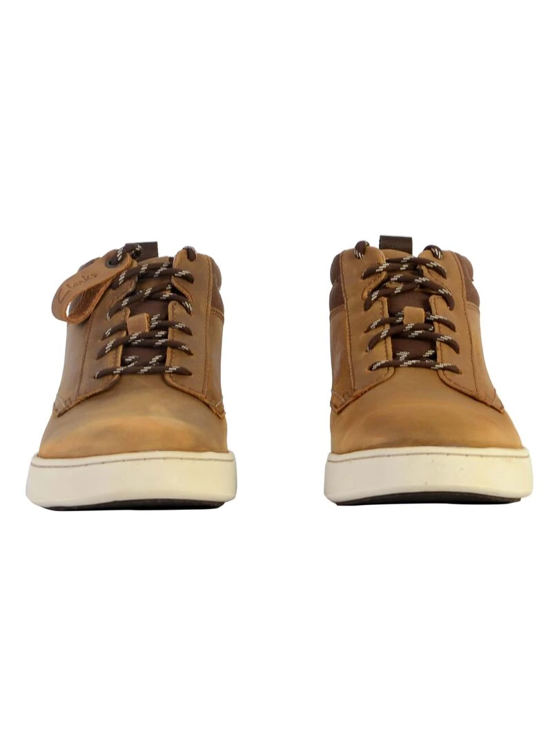 Bottine Cuir Clarks Scene Zip   Marron