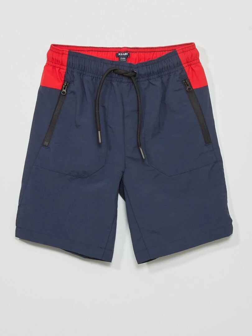 Bermuda avec zippées Rouge/marine
