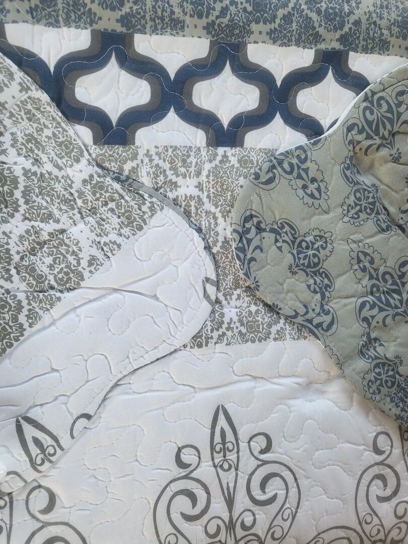Couvre lit microfibre + taies Bloise Beige
