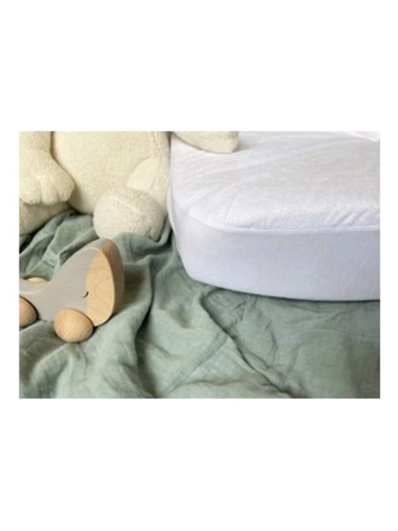 Candide   Alèse bébé éponge 40x80cm blanc   Blanc
