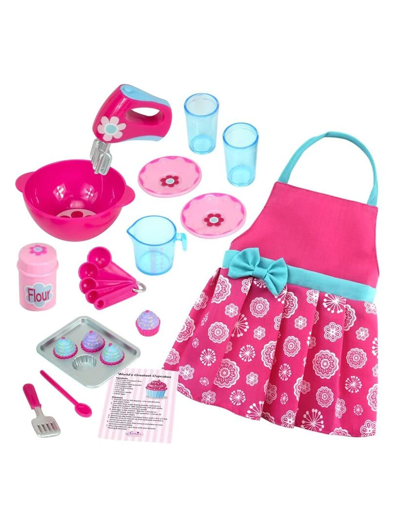 Sophia's par Teamson Kids Accessoires et tablier pour 18 poupées  rose  rose   N/A