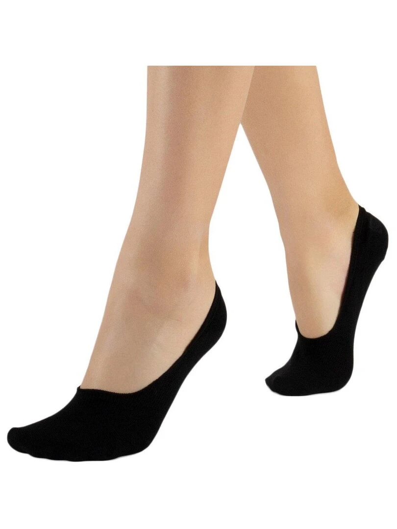 Cette Lot de 2 paires de chaussettes basses spéciales Basket Noir