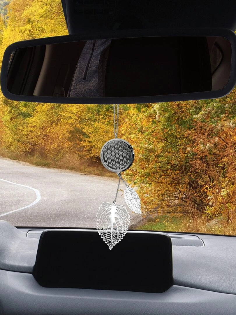 Bijou de Rétroviseur   Aromathérapie Voiture : Élégance et Voyage Sensoriel   Gris