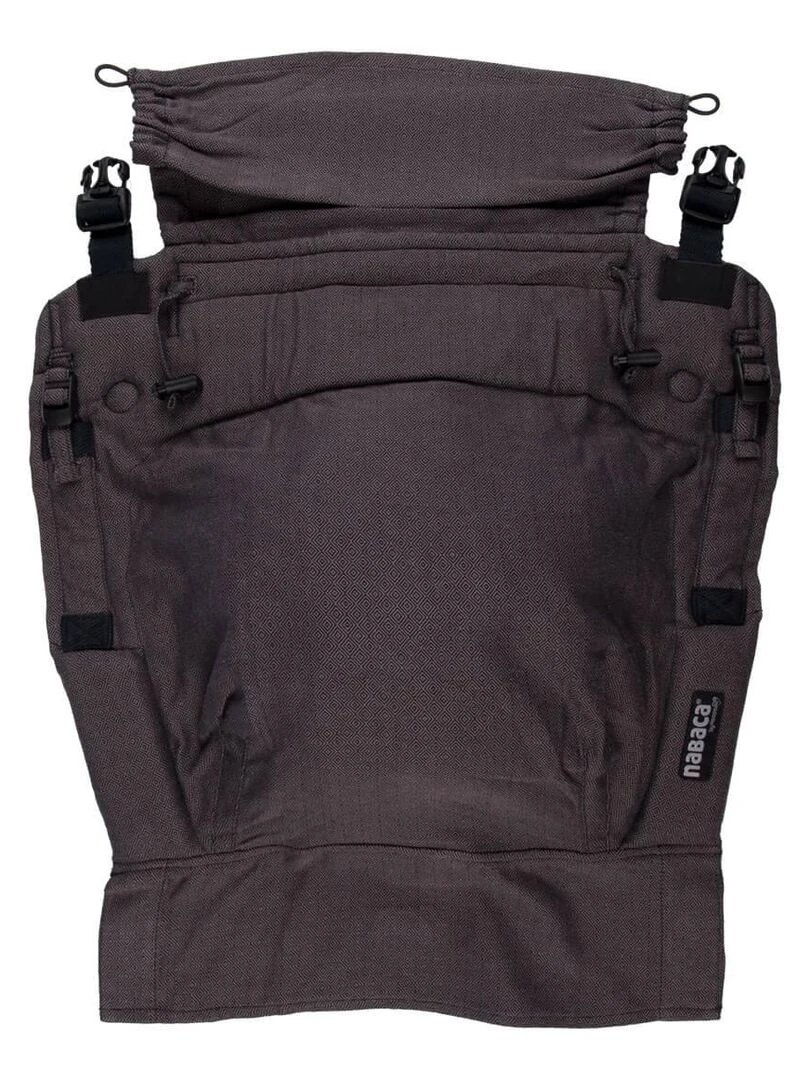 Hoppediz Accessoires de portage Nabaca Panneau supplémentaire taille L Gris Gris Noir