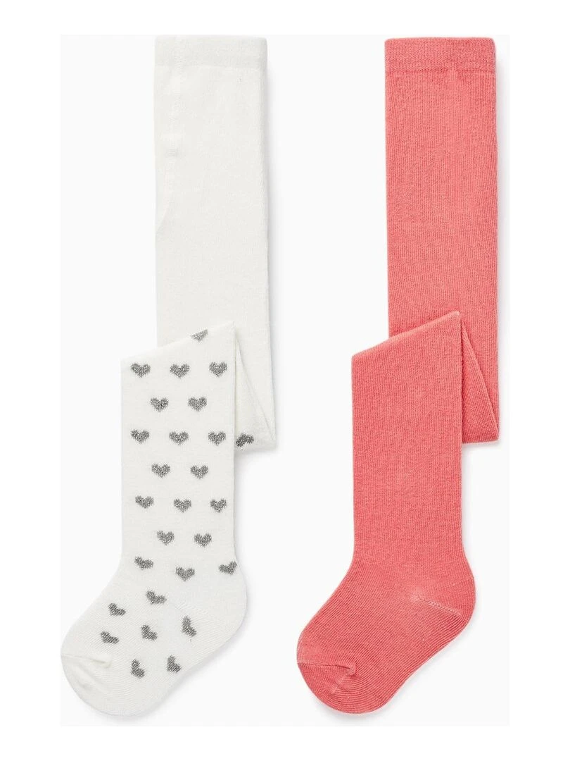 Pack 2 Collants en Tricot pour Fille 'Corações' GREAT GOALS GREAT WORLD Multicolore