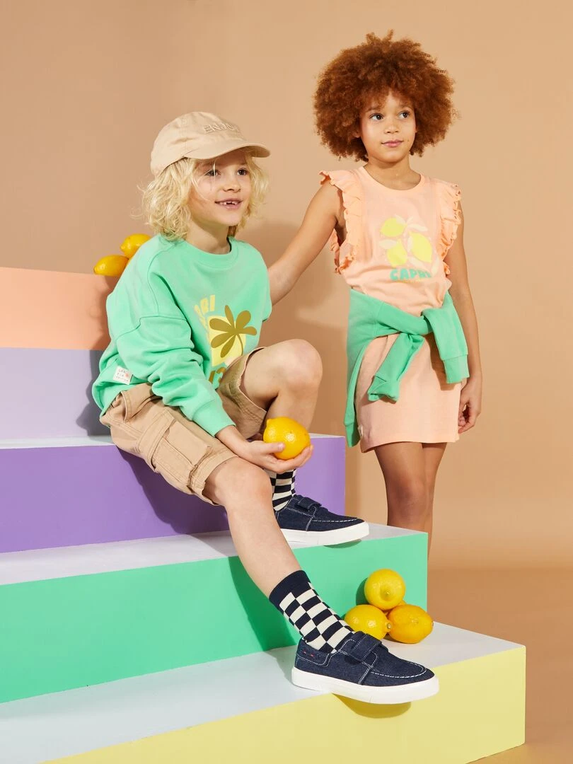 Sweat loose imprimé   Grafik Edition   Vert