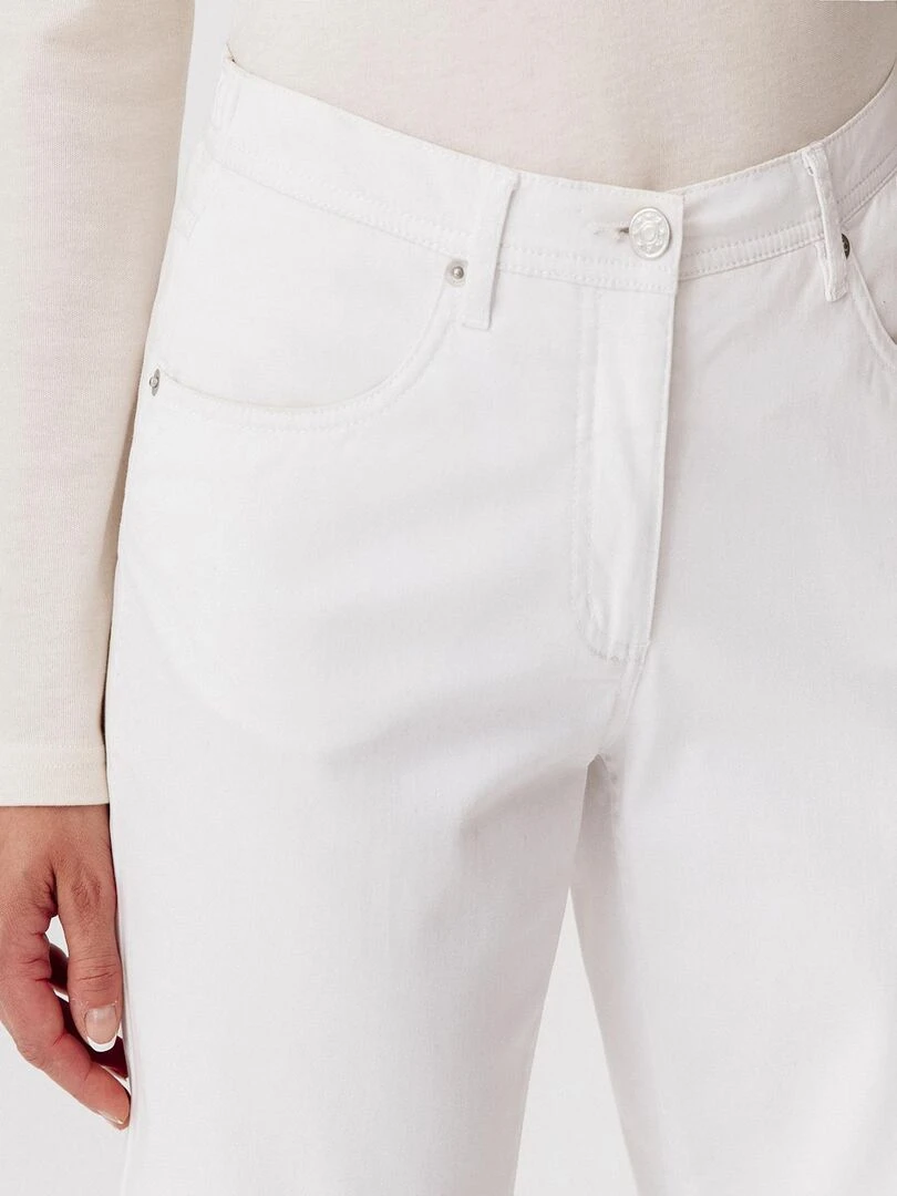 Bermuda coton extensible   Damart   Blanc