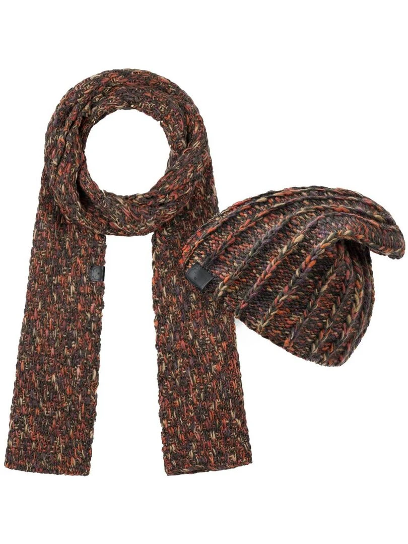 Ensemble Echarpe Bonnet Celti Made in UE Marron