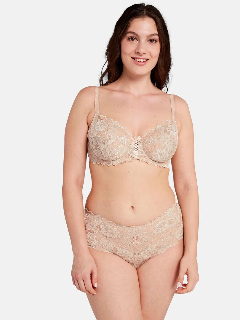 Soutien gorge dentelle Arum 'Sans Complexe'   Beige