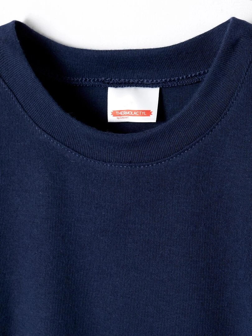 T shirt col rond Thermolactyl Sensitive Damart Bleu marine