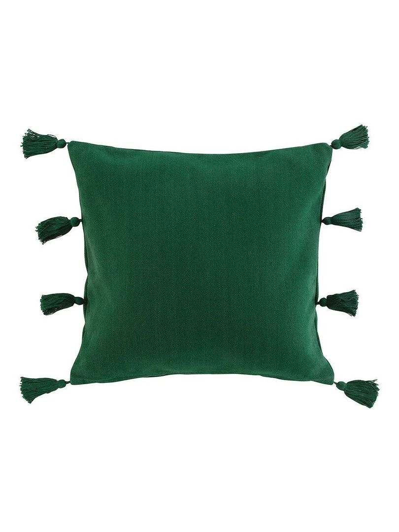 Coussin déco Tasselina Vert