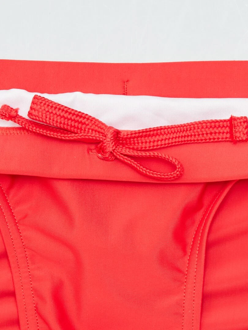 Slip de bain piscine rouge