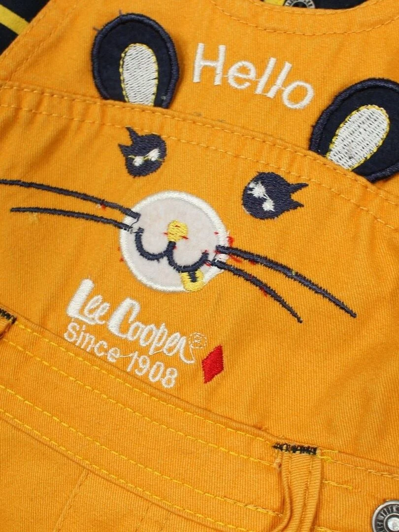 Lee Cooper   Ensemble Polo salopette bébé garçon Imprimé Lee Cooper   Orange