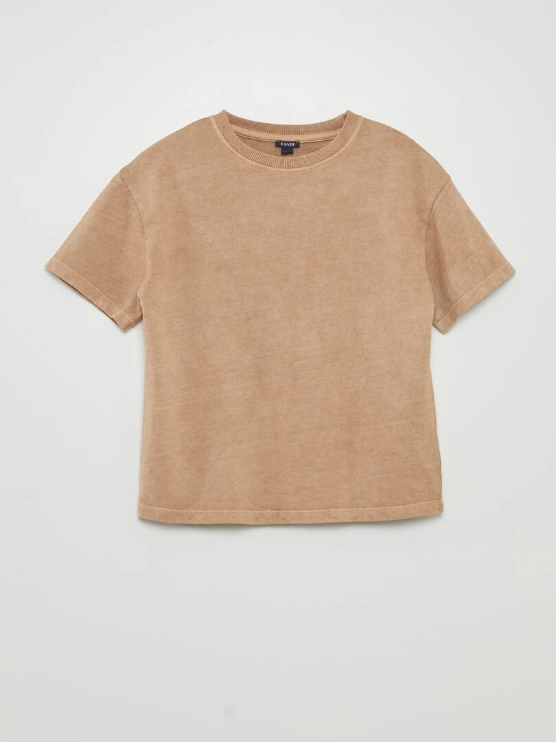 Pyjama court   tee shirt + bermuda   2 pièces   terracotta