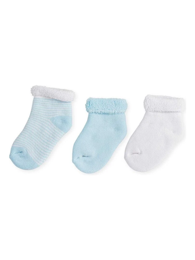 Lot de 3 paires de chaussettes Bleu