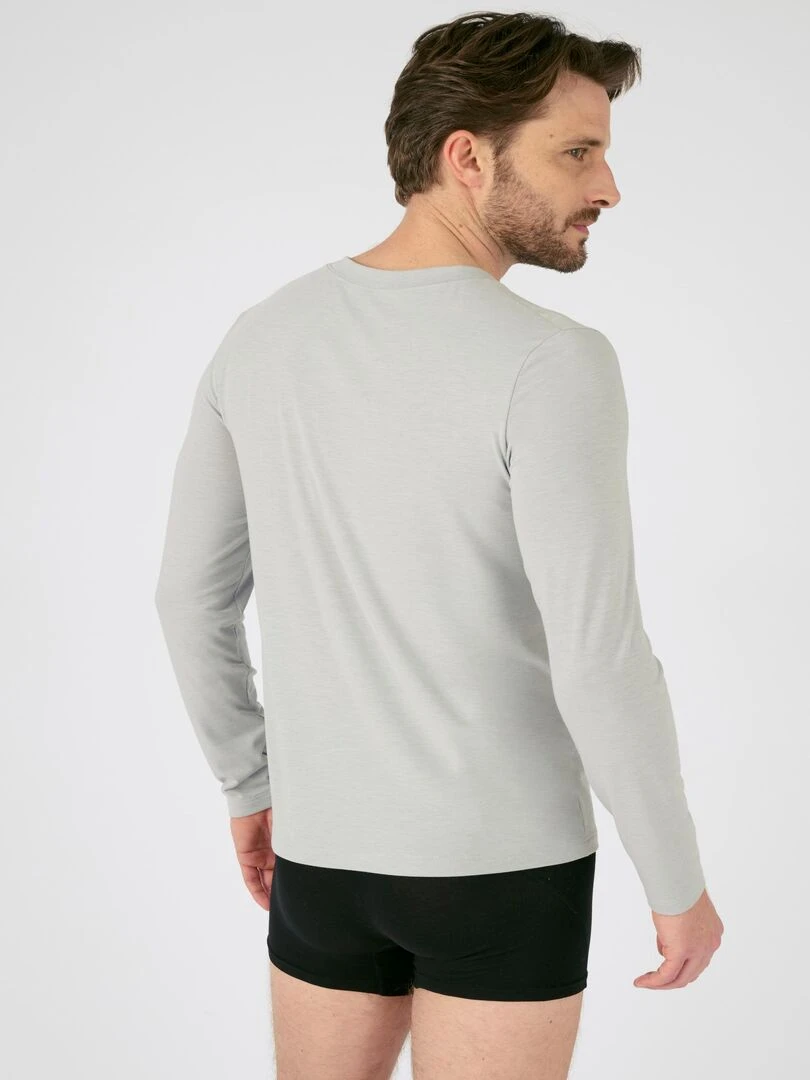 T shirt thermorégulant   Damart   Gris chiné