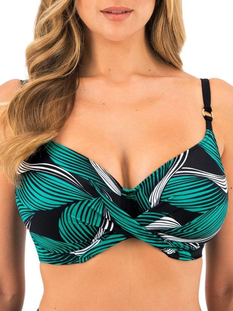 Haut de maillot de bain twisté Saint Lucia Noir