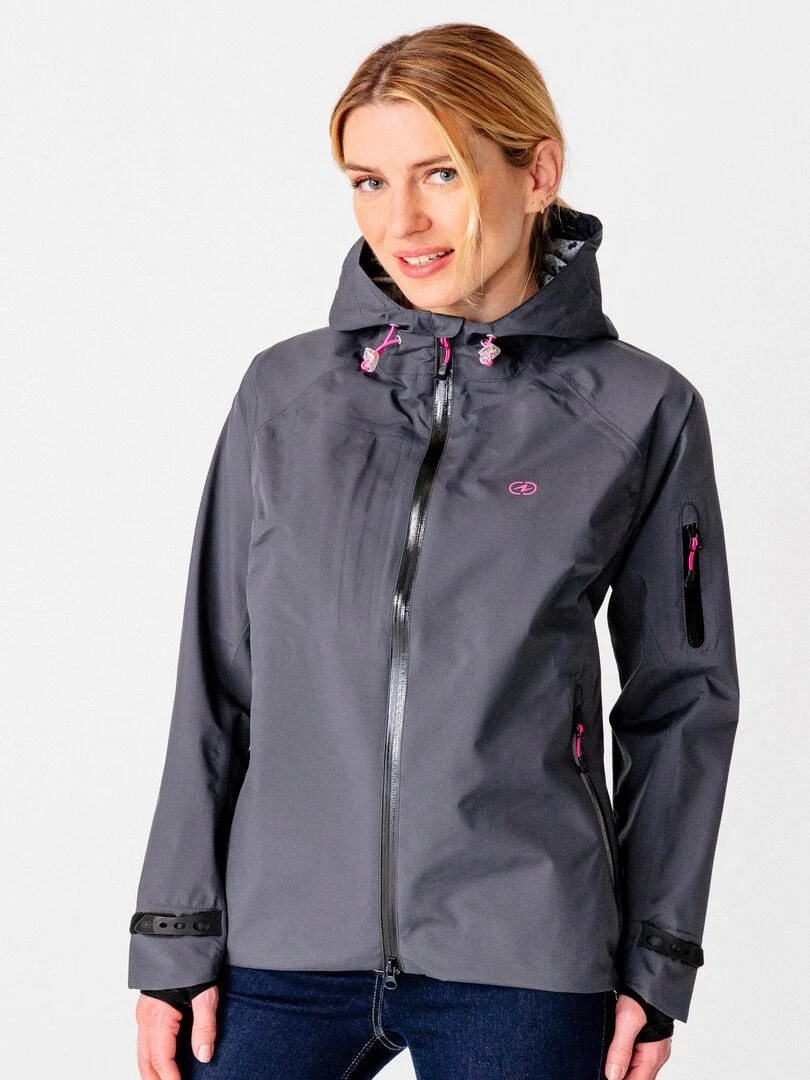 Coupe vent imperméable 10000 femme DamartSport gris anthracite