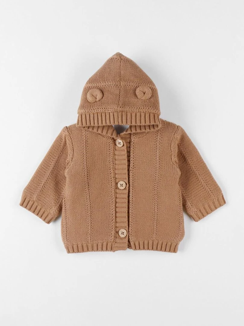 Mantelet en tricot caramel Noukie's Beige